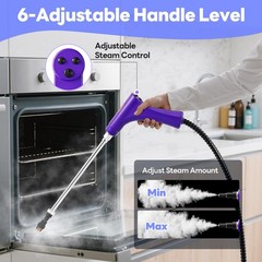 Handheld Steam Cleaner, 10s Fast Handheld Heating Steamer for Cleaning 15-in-1 H