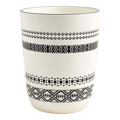 Better Homes & Gardens Boho Chic Wastebasket Black, Ceramic, Adult