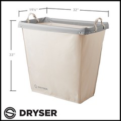 Round Replacement Commercial Laundry Hamper Canvas Bag for Model 320L White