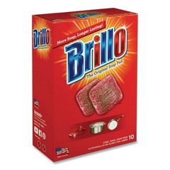 Brillo 23310 2.5″ x 3″ Steel Wool Soap Pads – Gray/Pink (12/Carton) New