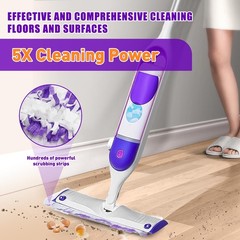30 Pack Power Mop Pads Compatible with Swiffer 30 Count, Purple