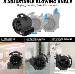 MOUNTO 1/5hp 650cfm mini Commercial Air Mover Carpet drying blower