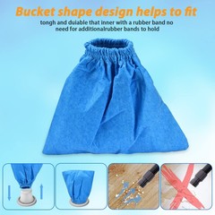 3 Pcs Cloth Filter Bag for Armor All AA256 AA255 2.5 Gallon Shop VAC Blue
