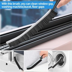 Black White Window Track Cleaner Set Groove Cleaning Brush Tools
