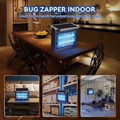 Solar Bug Zapper Outdoor, PhatroyYee Mosquito 4500V, Waterproof Black