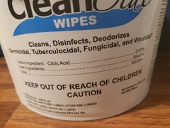 Lot of 2 Wexford Labs CleanCide Disinfectant Germicida Wipes 800 TOTAL