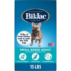 Bil-Jac Small Breed Adult Dry Dog Food Chicken Oatmeal Yams Recipe 15 Lb