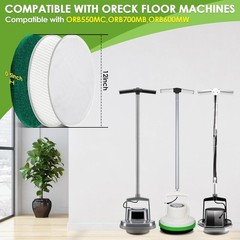 3 Pack 12″ Floor Machine Pads Compatible with Oreck Commercial 550MC Orbiter …