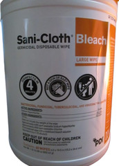 Sani-Cloth Germicidal Hospital Grade Disposable Wipe w/Bleach LG 6×10.5 65 ct