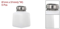 5 x 3.4 Oz 100ml Alcohol Push Down Pump Dispenser Bottle Press White
