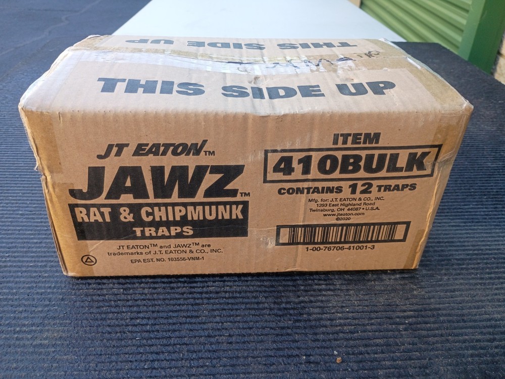 (Case of 12) JAWZ Rat Traps 410 Bulk JAWZ Easy Set Rat and Chipmunk Trap