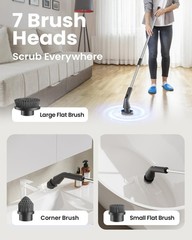 Leebein Electric Spin Scrubber, 2026 Upgraded Cordless Cleaning Pure Black