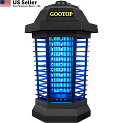 GOOTOP Bug Zapper Outdoor, Mosquito Zapper, 3 Prong Plug in Large, BLACK