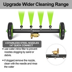 Heliwoo Undercarriage Pressure Washer Attachment 16 Inch Power 16 Inch, Green