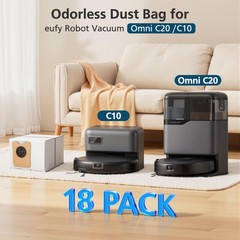 18 pcs Dust Bags for eufy Omni C20 C10 Robot / Bags, /