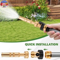 2 Pack Brass Garden Hose Shut Off Valve 3/4″ Heavy Duty Connector w Washers