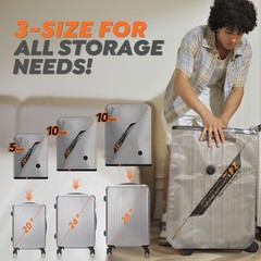 Rechargeable Wireless Pump Travel Storage Bags Set – 25 Pack Portable Space