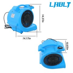 LABLT Carpet Dryer Fan 1/2 HP 2200 CFM 15 Ft Cord Portable Floor Blower Fan