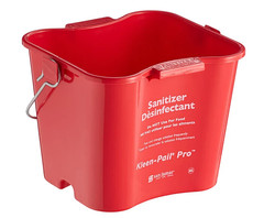 San Jamar KPP97RD Kleen-Pail Pro Sanitizing Bucket – Red – 3 Qt – Pack of 3