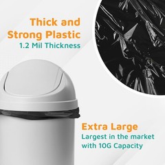 Plasticmill Heavy Duty Trash Bags – Black Garbage Bags – Plastic Trash Bags –