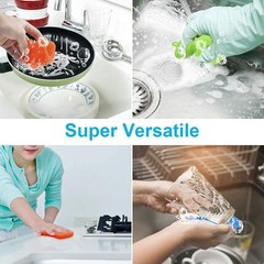 3PCS Silicone Dish Sponges, Multi-Purpose Kitchen 4 Count (Pack of 1), Orange