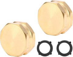 4 PCS 3/4″Garden Hose End Caps,Brass Garden Cap Male 4 Pack, Cap&Plug