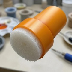 12 Pieces Model Weathering Brush Set Orange Foam Grinding Brushes