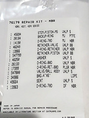 CAT PUMPS 76179 INTEGRAL UNLOADER REPAIR KIT 4DNX,4GXT 4SPX (OEM Part)