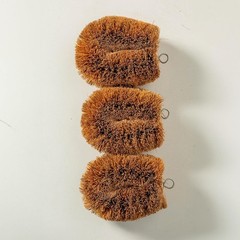 Pack of 3 Tawashi Vegetable Scrub Brush,100% Natural Coconut Coir Fiber