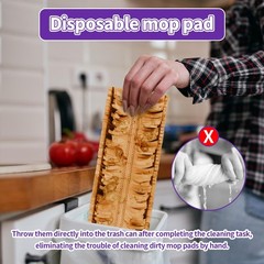ZHAYAO 10 Pack Disposable Power Mop Pads for Swiffer White Violet 10