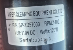Viper Cleaning Equipment SP-ZD57000 RPM: 1400 Volt: 110v DC Watts: 120W