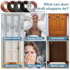 Beoguy Door Draft Stopper, Sweep for Bottom of Door, Under 39IN, White