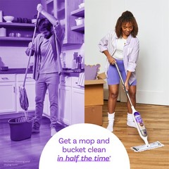Swiffer Power Mop Wood Refill Solution, QuickDry 25.35 Fl Oz (Pack of 2)
