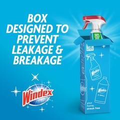 Windex Glass and Window Cleaner Spray Bottle, Packaging Designed to Prevent Leak