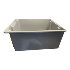 Rubbermaid Commercial 1731GRA Palletote 2 cu ft. Stack and Nest Box – Gray New