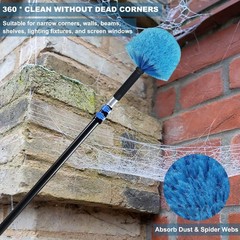 2pcs Spider Web Brush Head Twist On Cobweb Cleaner for Standard Acme Threaded Po