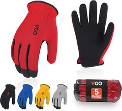 5-Pairs High Dexterous Work Gloves For Men Women,Breathable,Light