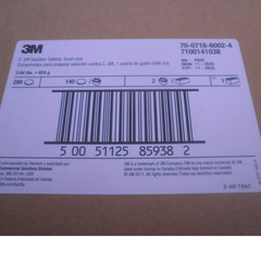 3M C. Diff Solution Tablets, Quart Size, 140 Dissolvable Tablets, EXP 11/2025