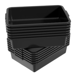 12Pack Commercial Bus Box/Utility Tub – Plastic Storage Bin Dish Basin, 13 Liter