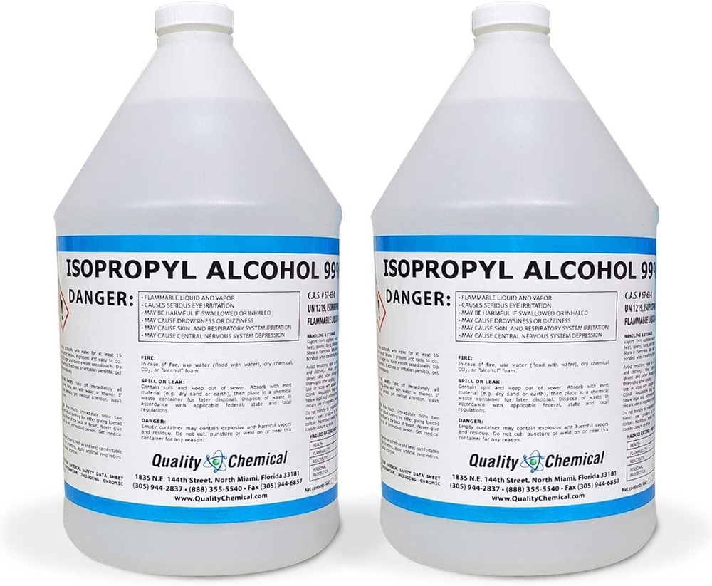 Isopropyl Alcohol Grade 99% Anhydrous (IPA) – 2 gallon case