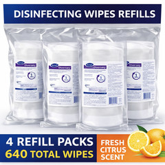 Diversey Oxivir TB Wipes Refill 160 Ct 4 Pack 640 Total EPA 70627-60