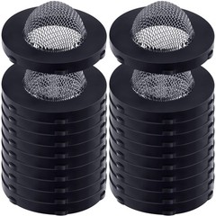 PAGOW 20 Pcs Hose Filter Washers, Stainless Steel 0.94 inches, Black 20pcs