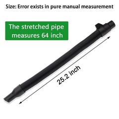 14-37-0105 Vacuum Hose Replacement for 18V Packout 25.2 inches, Black