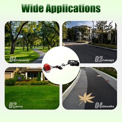 52CC Gas Power Nylon Brush Broom Sweeper Artificial Grass Driveway Turf Clean