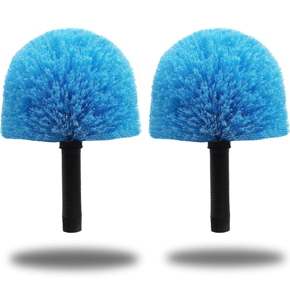 2pcs Spider Web Brush Head Twist On Cobweb Cleaner for Standard Acme Threaded Po