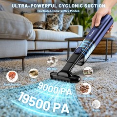 Car Vacuum Portable Cordless, 19500Pa 4-in-1 Handheld 140W Hand Cordless Recharg