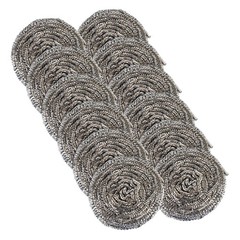 Restaurantware Stainless Steel Scrubber 100-Pack 3.15 X 3.15 X 1.969 Inches