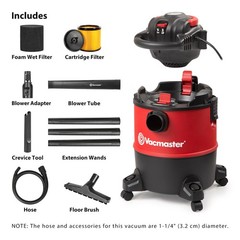 Vacmaster Wet/Dry Vacuum Detachable Blower 6 Gallon 5 Peak Hp-Vbvb611Pf 1101