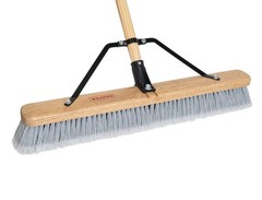 Harper 24 Inch Indoor Smooth-Surface Push Broom Flagged Bristles For Sand Saw