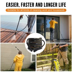 Pressure Washer Hose 30 FT x 3/8 Inch 4000 PSI, Kink Resistant Power Washers …